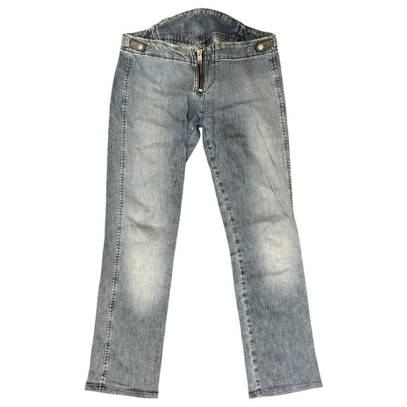 Diesel Denim Vintage RARE Womens Size 29 Blue Wash Exposed Zipper Low Rise Jeans
